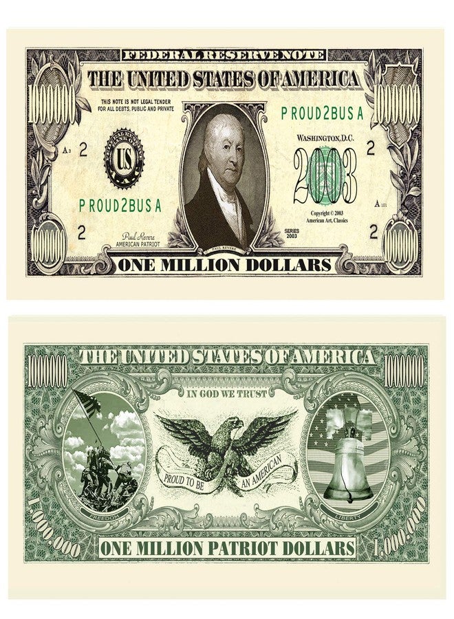 American Art Classics عبوة من 10 أوراق نقدية - أوراق نقدية وطنية بقيمة مليون دولار - Image 1